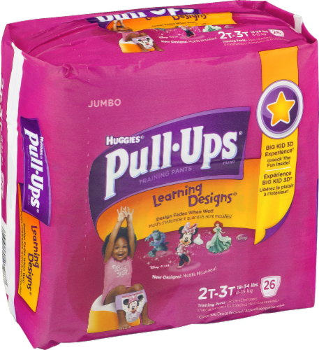 Pull-Ups Learning Designs Girls' Potty Training Pants, 2T-3T (16-34 lbs) Perspective: left