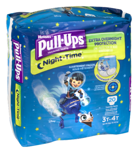 Pull-Ups Night-Time Boys' Potty Training Pants, 3T-4T (32-40 lbs) Perspective: left