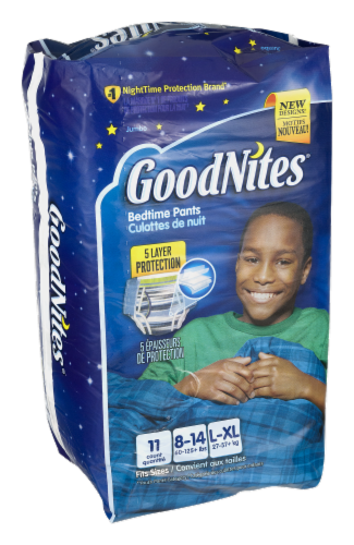 Goodnites Boys' Bedwetting Underwear, L/XL (60-125+ lbs) Perspective: left