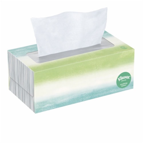 Kleenex Aloe Soothing Lotion Facial Tissues Perspective: left