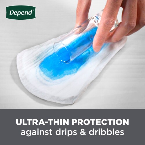 Depend Shields Bladder Control Shields Incontinence Pads For Men Light Absorbency Perspective: left