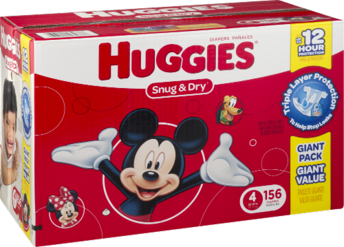 Huggies Snug & Dry Size 4 Diapers Perspective: left
