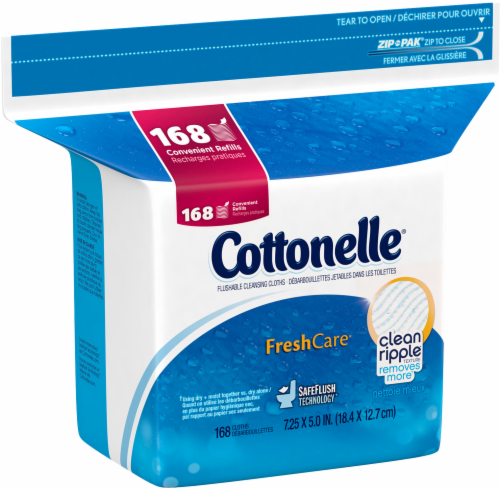 Cottonelle Fresh Care Flushable Cleansing Cloths Perspective: left