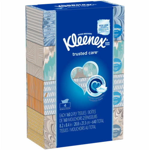 Kleenex Trusted Care Facial Tissues Perspective: left