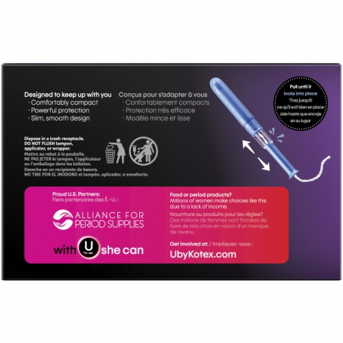 U by Kotex Click Compact Super Unscented Tampons Perspective: left