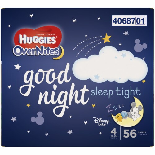 Huggies OverNites Baby Diapers, Size 4 (22-37 lbs), 56 count - Pick 'n Save