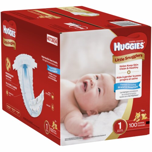 Huggies Little Snugglers Baby Diapers, Size 1 (8-14 lbs), 100 count - Fry's  Food Stores