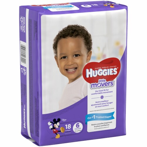 Huggies Little Movers Baby Diapers, Size 6 (35+ lbs), 88 count - King  Soopers