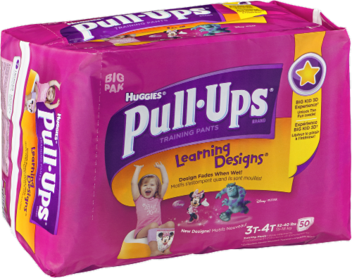 Huggies Pull Ups Learning Designs Big Pack, 4T-5T Girl, 40 Count, Packaging  May Vary : : Baby