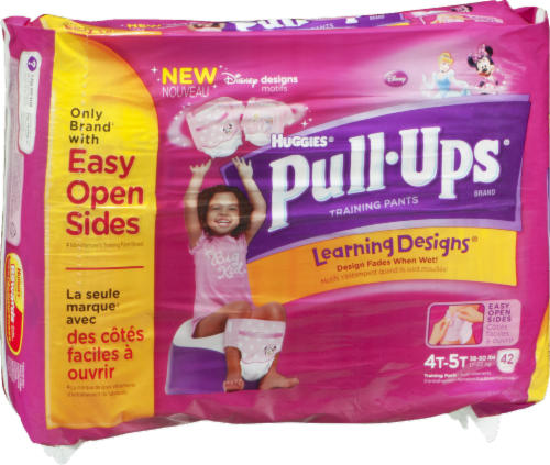 Pull-Ups Learning Designs Girls' Potty Training Pants, 4T-5T (38-50 lbs) Perspective: left