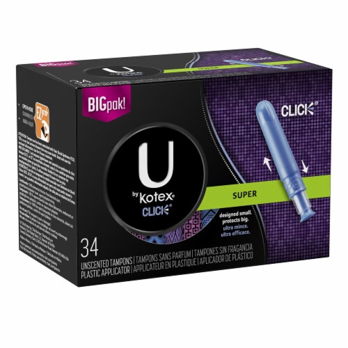 U by Kotex Click Super Tampons Perspective: left
