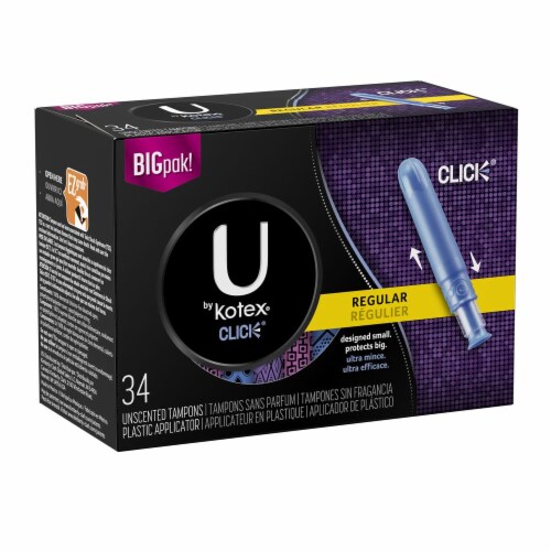 U by Kotex Click Regular Tampons Perspective: left