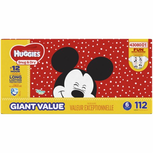 Huggies Snug & Dry Baby Diapers, Size 6 (35+ lbs) Perspective: left