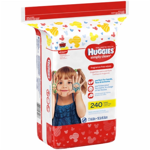 Huggies Simply Clean Fragrance Free Wipes Refill Pack Perspective: left