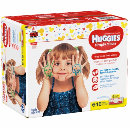 Huggies Simply Clean Fragrance Free Refill Baby Wipes Perspective: left