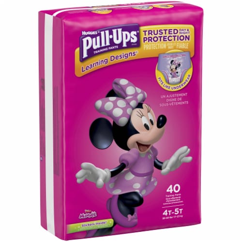 Pull-Ups Learning Designs Girls' Potty Training Pants, 4T-5T (38-50 lbs) Perspective: left