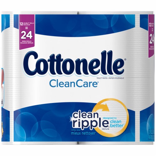 Cottonelle Clean Care Double Roll Bath Tissue Perspective: left