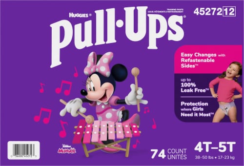 Huggies® Pull-Ups® Learning Designs Girls' Training Pants, 4T-5T (38-50 lbs) Perspective: left