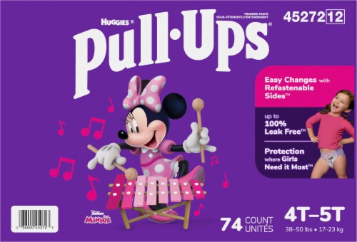 Huggies® Pull-Ups® Learning Designs Girls' Training Pants, 4T-5T (38-50 lbs) Perspective: left