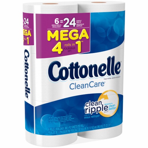Cottonelle Clean Care Mega Roll Bath Tissue Perspective: left