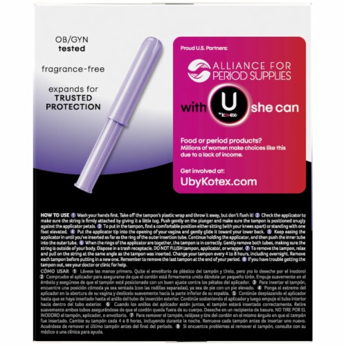 U by Kotex Regular Tampons Multi Pack Perspective: left