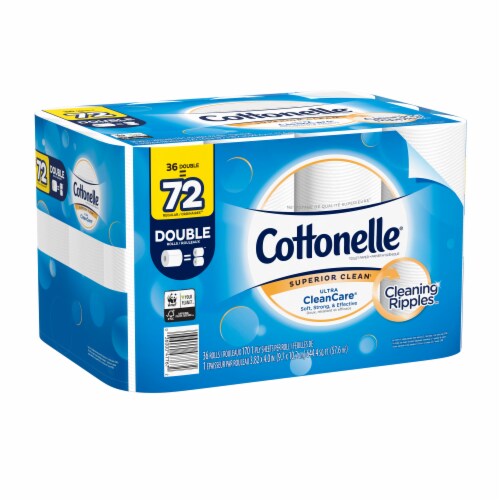 Cottonelle Ultra CleanCare Double Roll Bath Tissue Perspective: left