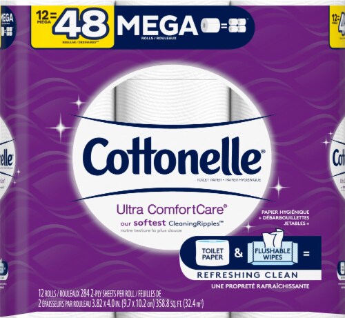 Cottonelle® Ultra ComfortCare® Mega Roll Toilet Paper Perspective: left