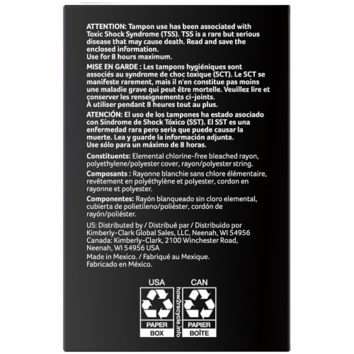 U by Kotex Click Compact Regular Unscented Tampons Perspective: left