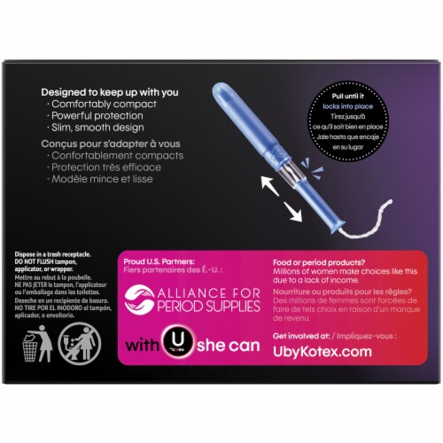 Kroger U By Kotex Click Compact Super Plus Unscented Tampons 36 Ct