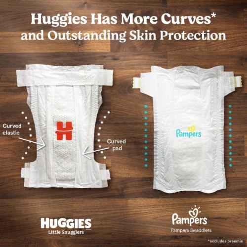 Huggies Little Snugglers Baby Diapers Size 1 (8-14 lbs) Perspective: left