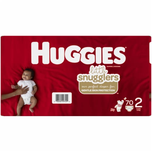 Huggies Little Snugglers Baby Diapers, Size 2 (12-18 lbs) Perspective: left