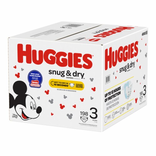 Huggies Snug & Dry Baby Diapers, Size 3 (16-28 lbs) Perspective: left