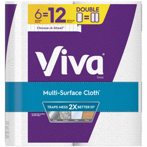 Viva® Multi-Surface Cloth™ Choose-A-Sheet™ Paper Towel Double Rolls Perspective: left