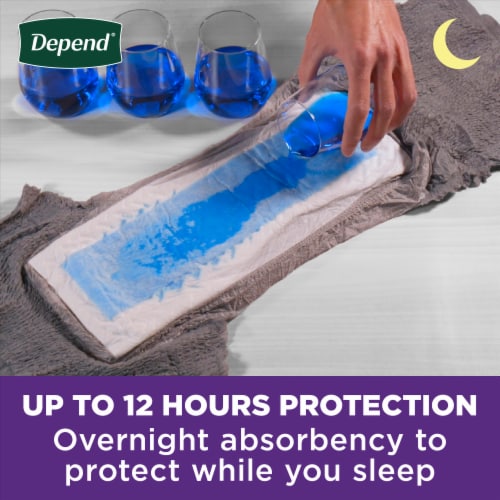 Depend Adult Incontinence Underwear Night Defense for Men, Size L Perspective: left