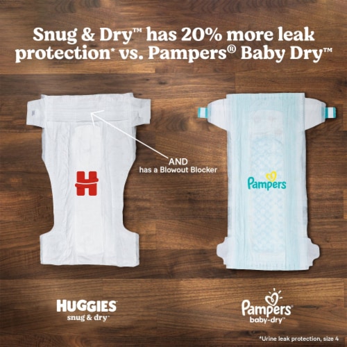 Huggies Snug & Dry Baby Diapers Size 3 (16-28 lbs) Perspective: left