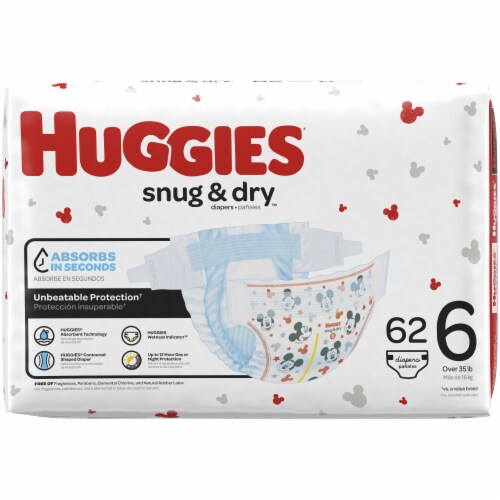 Huggies Little Snugglers Baby Diapers, Size 6 (35+ lbs), 120 count - Fry's  Food Stores