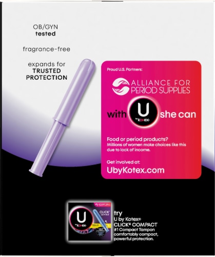 U by Kotex Security Super Plus Unscented Tampons Perspective: left