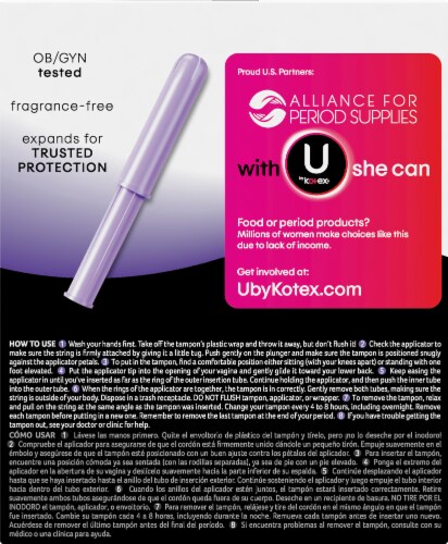U by Kotex® Security® Premium Tampons Multi Pack Perspective: left