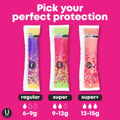 U by Kotex Click Compact Tampons Duo Pack Regular/Super Absorbency  Unscented, 30 count - Kroger