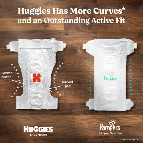 Huggies Little Movers Baby Diapers Size 7 (41+ lbs) Perspective: left
