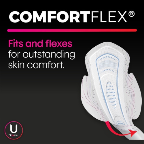 U by Kotex CleanWear Ultra Thin Regular Pads with Wings Perspective: left