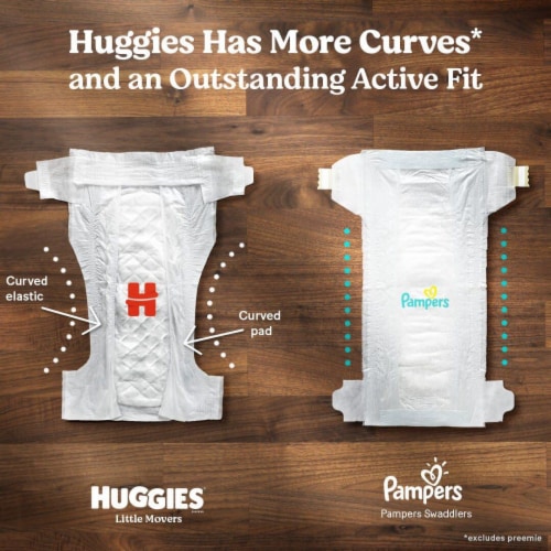 Huggies Little Movers Baby Diapers Size 5 (27+ lbs) Perspective: left