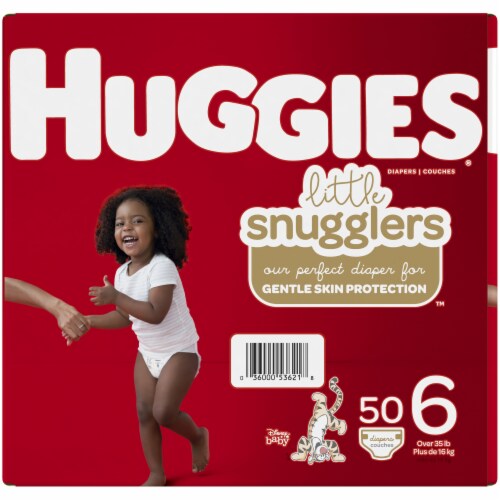 Huggies Little Snugglers Baby Diapers, Size 6 (35+ lbs), 50 count - City  Market