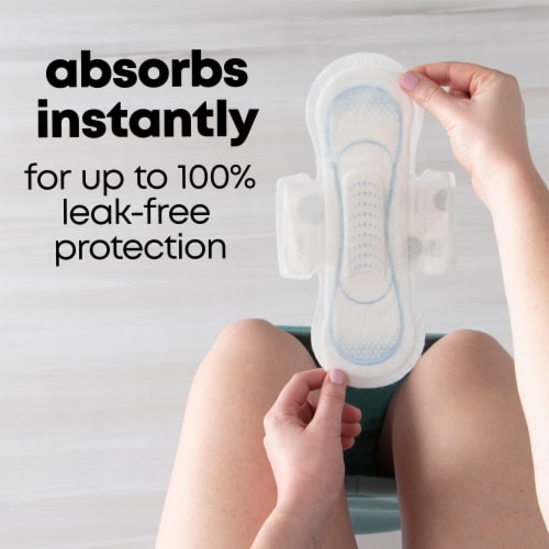 U by Kotex Clean & Secure Ultra Thin Pads with Wings Heavy Absorbency Pads Perspective: left