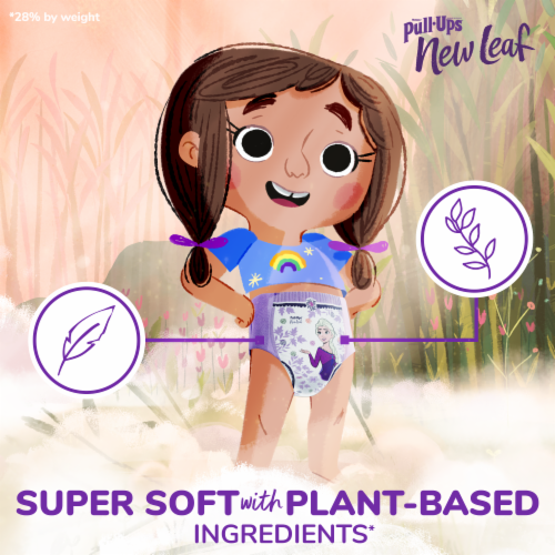 Pull-Ups New Leaf Girls' Potty Training Pants, 3T-4T (32-40 lbs) Perspective: left