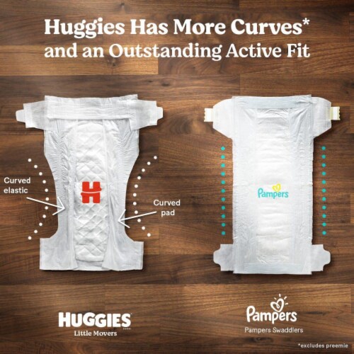 Huggies Little Movers Baby Diapers Size 7 (41+ lbs) Perspective: left