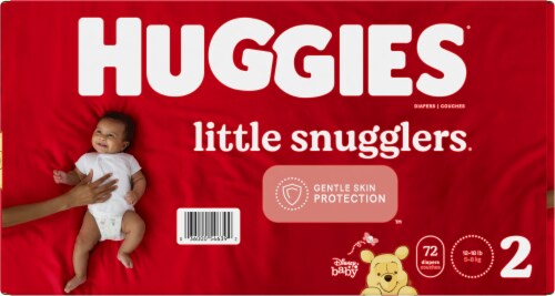Huggies Little Snugglers Baby Diapers, Size 2 (12-18 lbs) Perspective: left