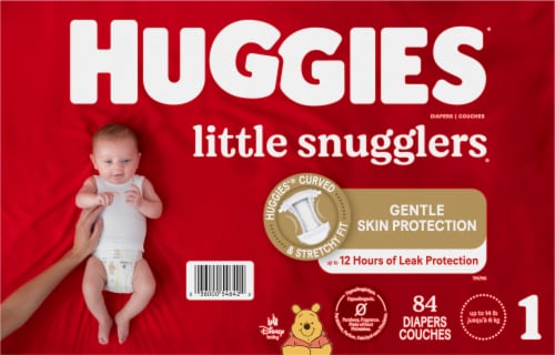 Huggies Little Snugglers Baby Diapers, Size 1 (8-14 lbs)