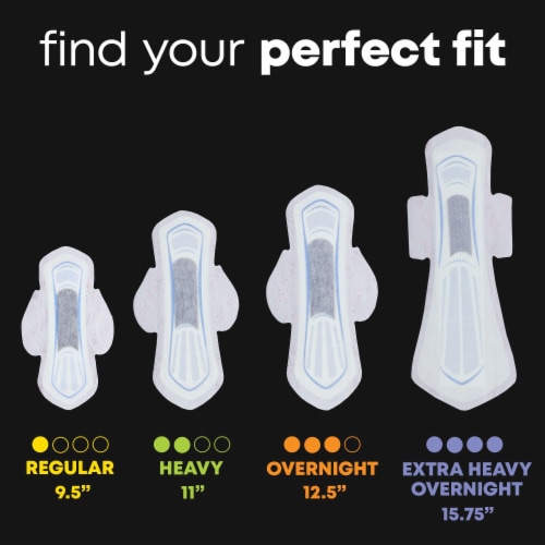 U by Kotex Balance Ultra Thin Overnight Pads with Wings Overnight Absorbency Perspective: left
