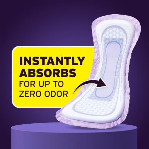 Poise Overnight Incontinence Pads for Women, 8 Drop Extra Coverage Perspective: left